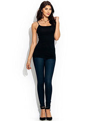 Juniors Stretch Skinny High Waist Dark Wash Denim Long Jean Pants by VIBRANT
