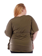 Fall Essentials Plus Size Tunic With Tie Waist Belt (1X-6X)
