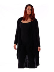 Fall Essentials Plus Size High Low Draped Cardigan (4X-6X)