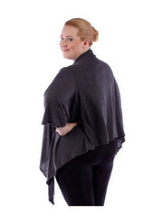 Fall Essentials Plus Size Open Front Solid Basic Waterfall Cardigan (4X-6X)