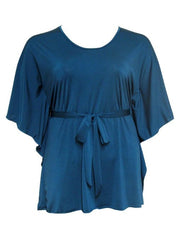 Fall Essentials Plus Size Tunic With Tie Waist Belt (1X-6X)