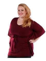 Fall Essentials Plus Size Tunic With Tie Waist Belt (1X-6X)