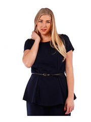 Fall Essentials Plus Size Tunic With Belt