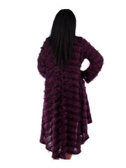 Fall Essentials Plus Size Open Front Fuzzy High Low Cardigan
