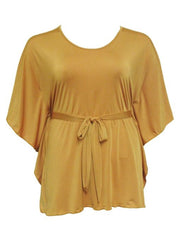 Fall Essentials Plus Size Tunic With Tie Waist Belt (1X-6X)