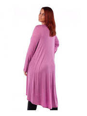 Fall Essentials Plus Size High Low Draped Cardigan (4X-6X)