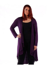 Fall Essentials Plus Size High Low Draped Cardigan (4X-6X)