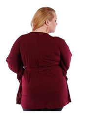 Fall Essentials Plus Size Tunic With Tie Waist Belt (1X-6X)