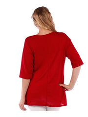 Fall Essentials Plus Size Embellished Shoulder Draped Neck Boxy Top (1X-6X)