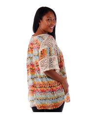 Fall Essentials Plus Size Lace Paneled Batwing Top