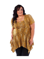 Fall Essentials Plus Size Draped Blouse With Ornate Gatherings (1X-6X)