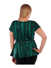 Fall Essentials Plus Size Printed Tunic With Belt