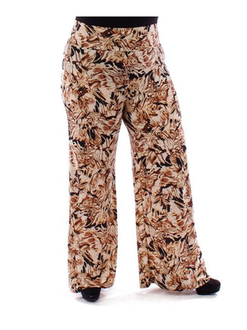 Fall Essentials Plus Size Multi Printed Palazzo Pants