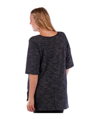 Fall Essentials Plus Size 3/4 Sleeve Heather Knit Top