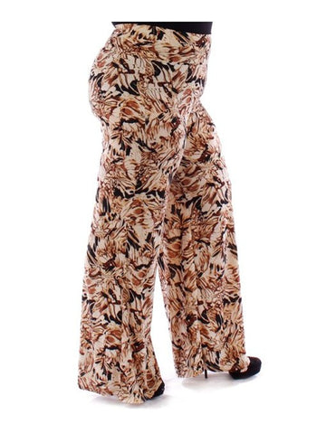 Fall Essentials Plus Size Multi Printed Palazzo Pants
