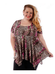Fall Essentials Plus Size Draped Blouse With Ornate Gatherings (1X-6X)