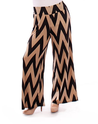Fall Essentials Plus Size Printed Palazzo Pants
