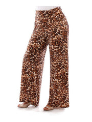 Fall Essentials Plus Size Animal Printed Palazzo Pants