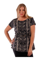 Fall Essentials Plus Size Printed Tunic With Belt