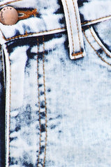 Women's Destroyed Acid Wash Jeans