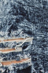 Women's Destroyed Acid Wash Jeans