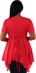 Fall Essentials Plus Size Draped Blouse With Ornate Gatherings (1X-6X)