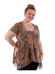 Fall Essentials Plus Size Draped Blouse With Ornate Gatherings (1X-6X)