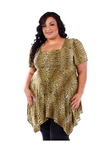 Fall Essentials Plus Size Draped Blouse With Ornate Gatherings (1X-6X)
