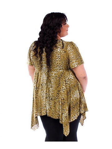 Fall Essentials Plus Size Draped Blouse With Ornate Gatherings (1X-6X)