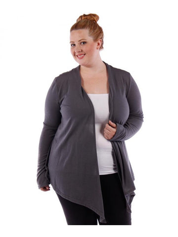 Fall Essentials Plus Size Basic Open Front Cardigan (1X-6X)