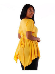 Fall Essentials Plus Size Draped Blouse With Ornate Gatherings (1X-6X)