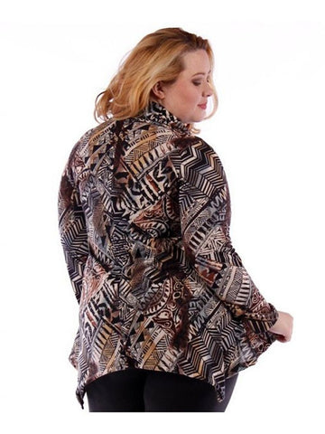 Fall Essentials Plus Size Cowl Neck Blouse (1X-6X)