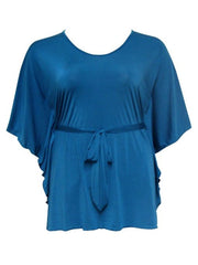 Fall Essentials Plus Size Tunic With Tie Waist Belt (1X-6X)