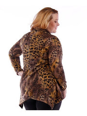 Fall Essentials Plus Size Cowl Neck Blouse (1X-6X)