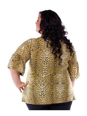 Fall Essentials Plus Size 3/4 Sleeve Printed Blouse (1X-6X)